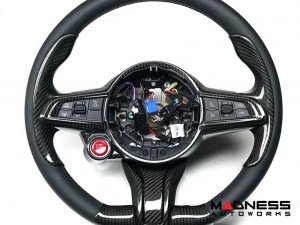 Alfa Romeo Giulia Steering Wheel Trim - Carbon Fiber - Center Trim Piece - 2020+ models
